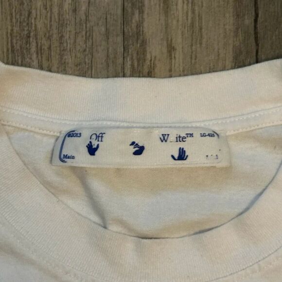 Off-White AW21 Faded Degrade Arrow Tee T-Shirt Size Large - Picture 3 of 5